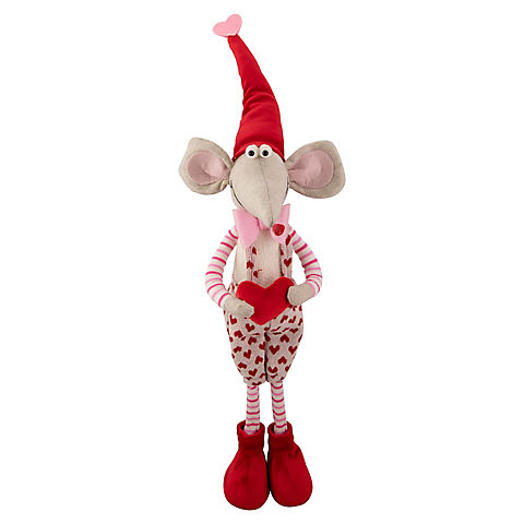 Northlight 21" Standing Plush Boy Mouse Valentine's Day Figure