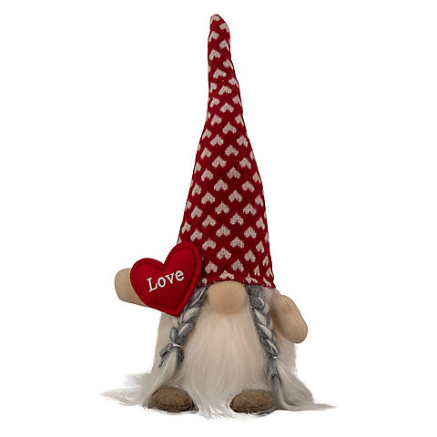 Northlight 13" Lighted Girl Valentine's Day Gnome with Love Heart