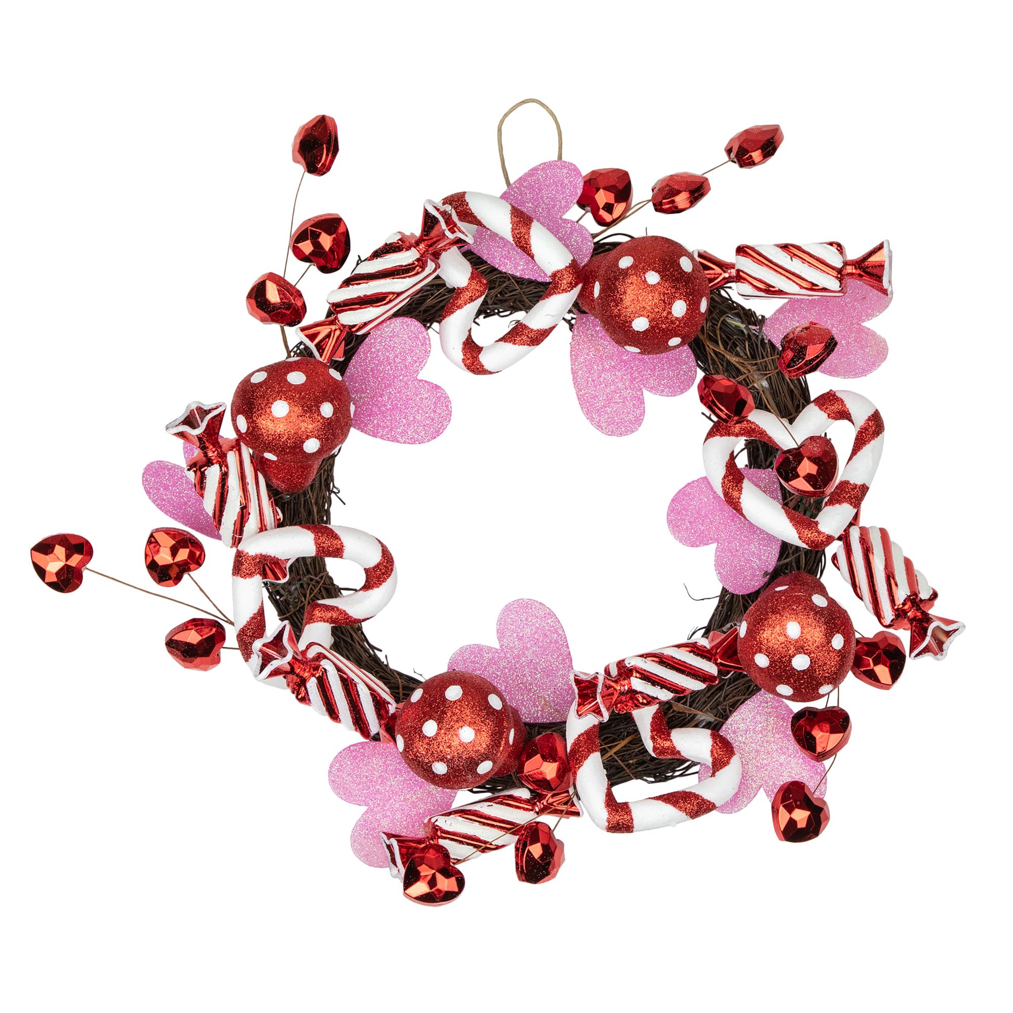 Northlight 14-in H Valentine's Day Wreath in the Seasonal