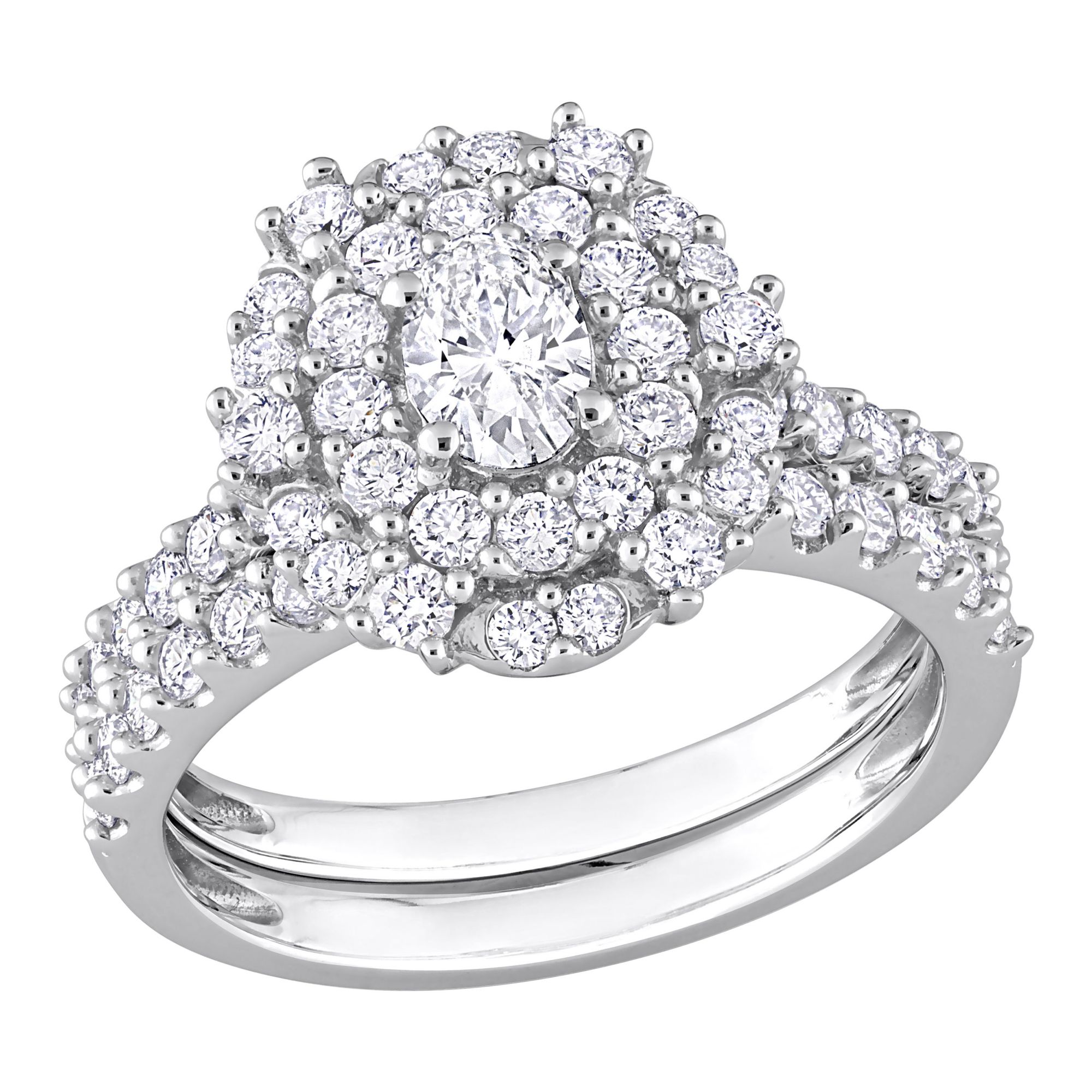 White gold diamond bridal store ring sets