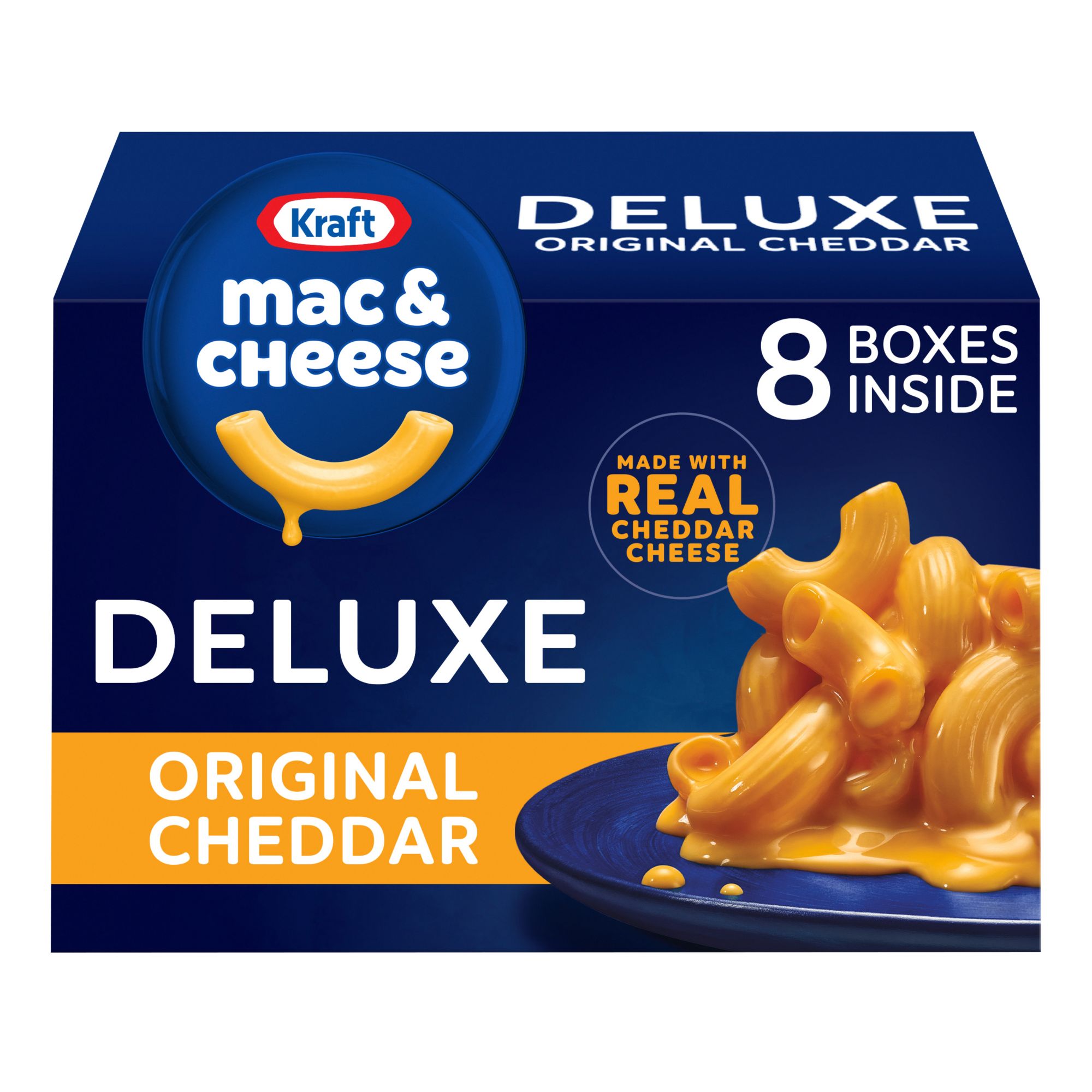 Kraft Deluxe Original Cheddar Macaroni & Cheese Dinner, 8 pk./14 oz.