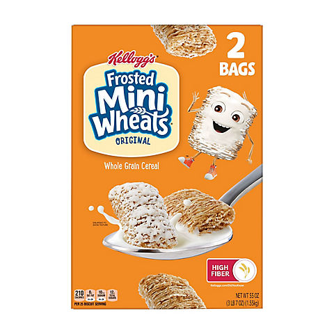 Kellogg's Frosted Mini-Wheats Breakfast Cereal, 2 pk./55 oz.