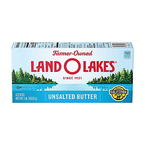 Land O'Lakes Unsalted Butter, 1 lb.