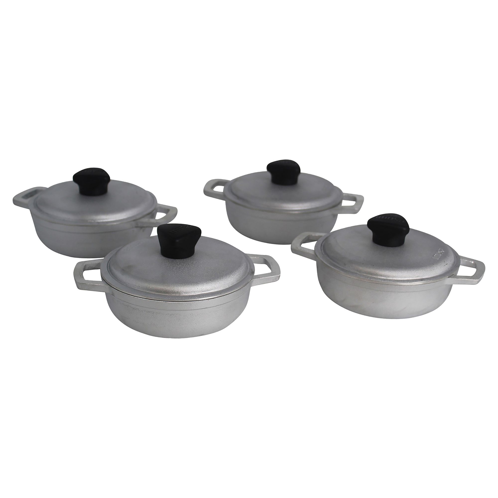 IMUSA 4-Piece Mini Caldero Set with Lids, 0.5 qt.