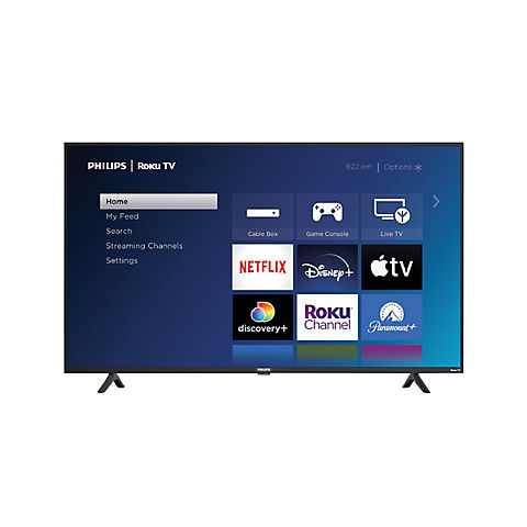 Philips 55" 4K UHD Roku Smart TV with 2-Year Coverage