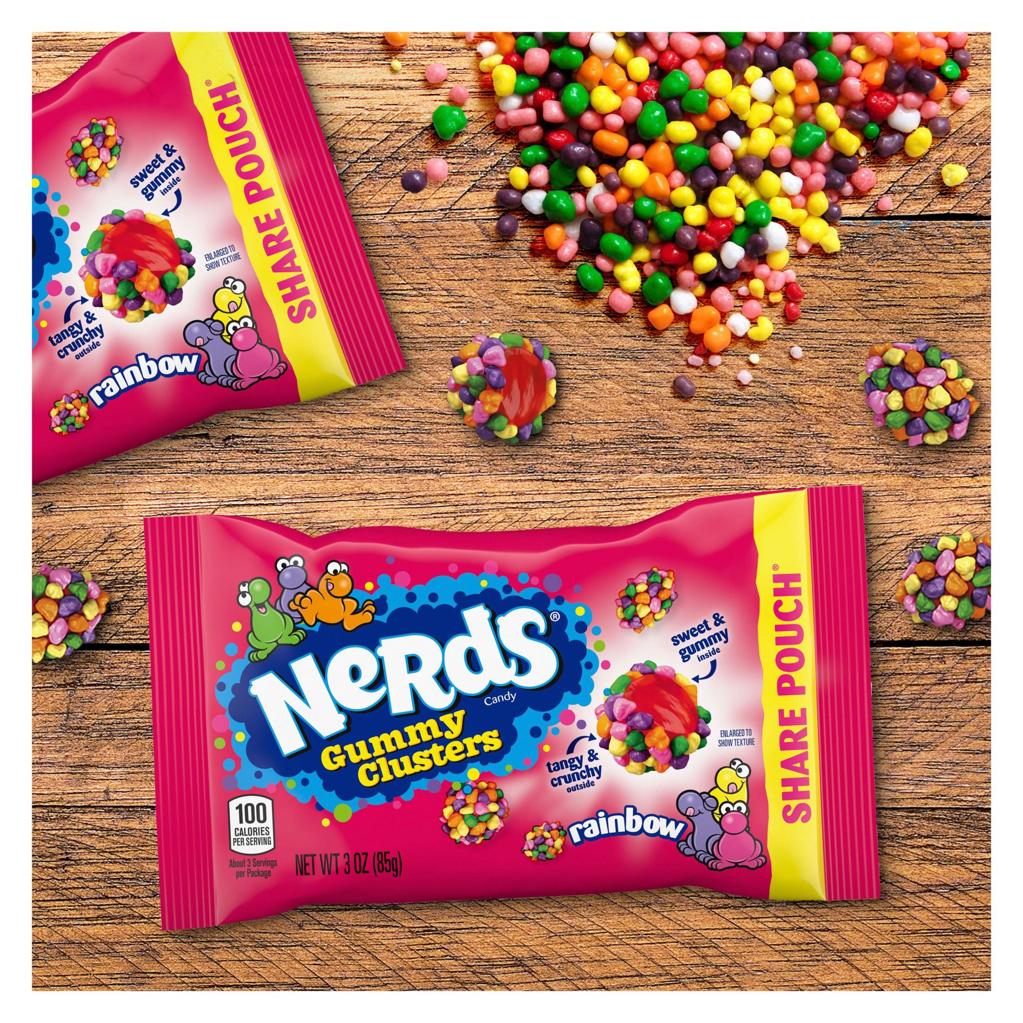 Nerds Holiday Gummy Clusters, Fruity Stocking Stuffer Candy, 3oz