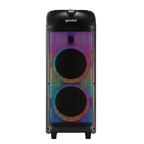 Gemini Sound Speaker System with Bluetooth, Lights and Microphone