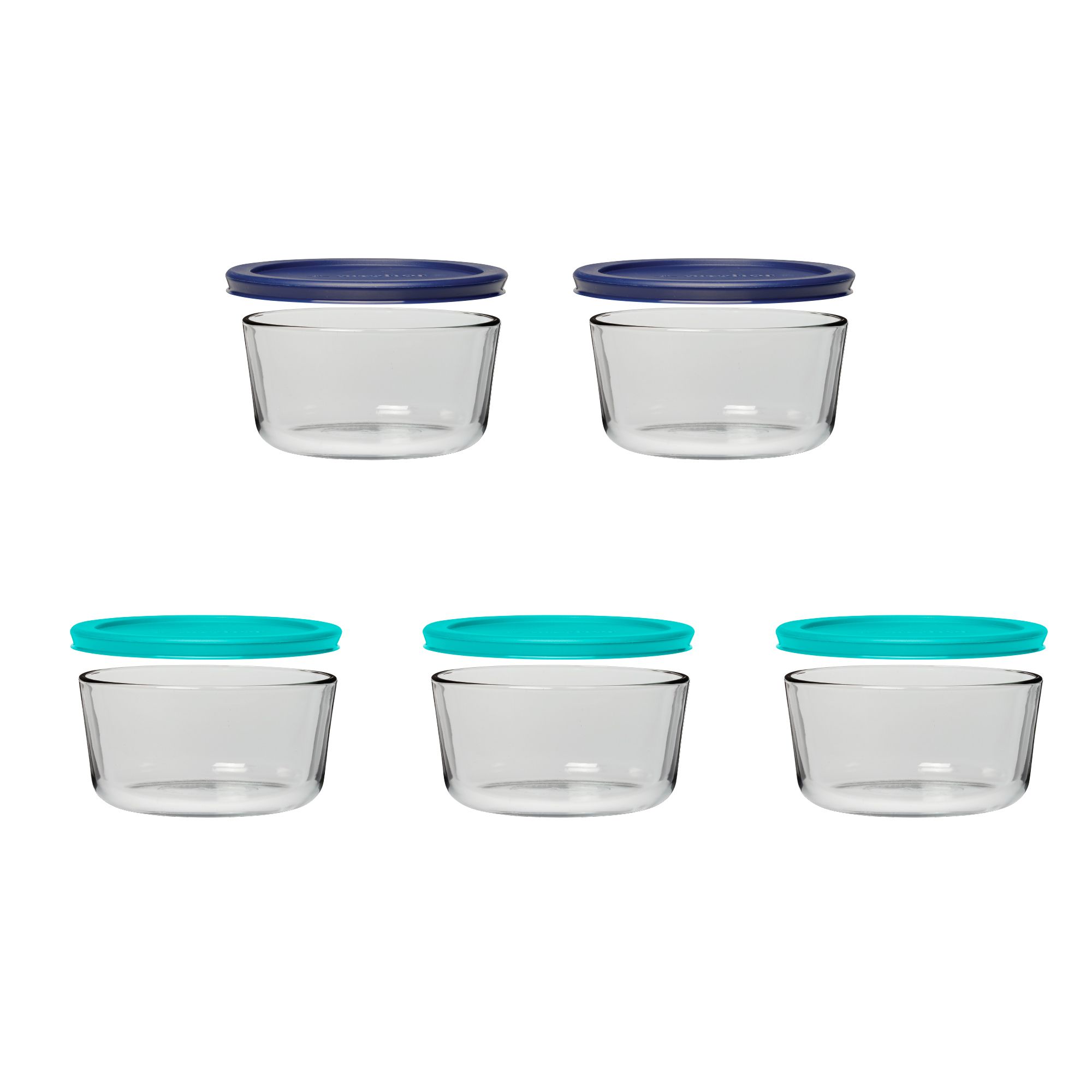 Anchor Hocking 1-Cup Glass Storage Set with Lids, 8-Piece