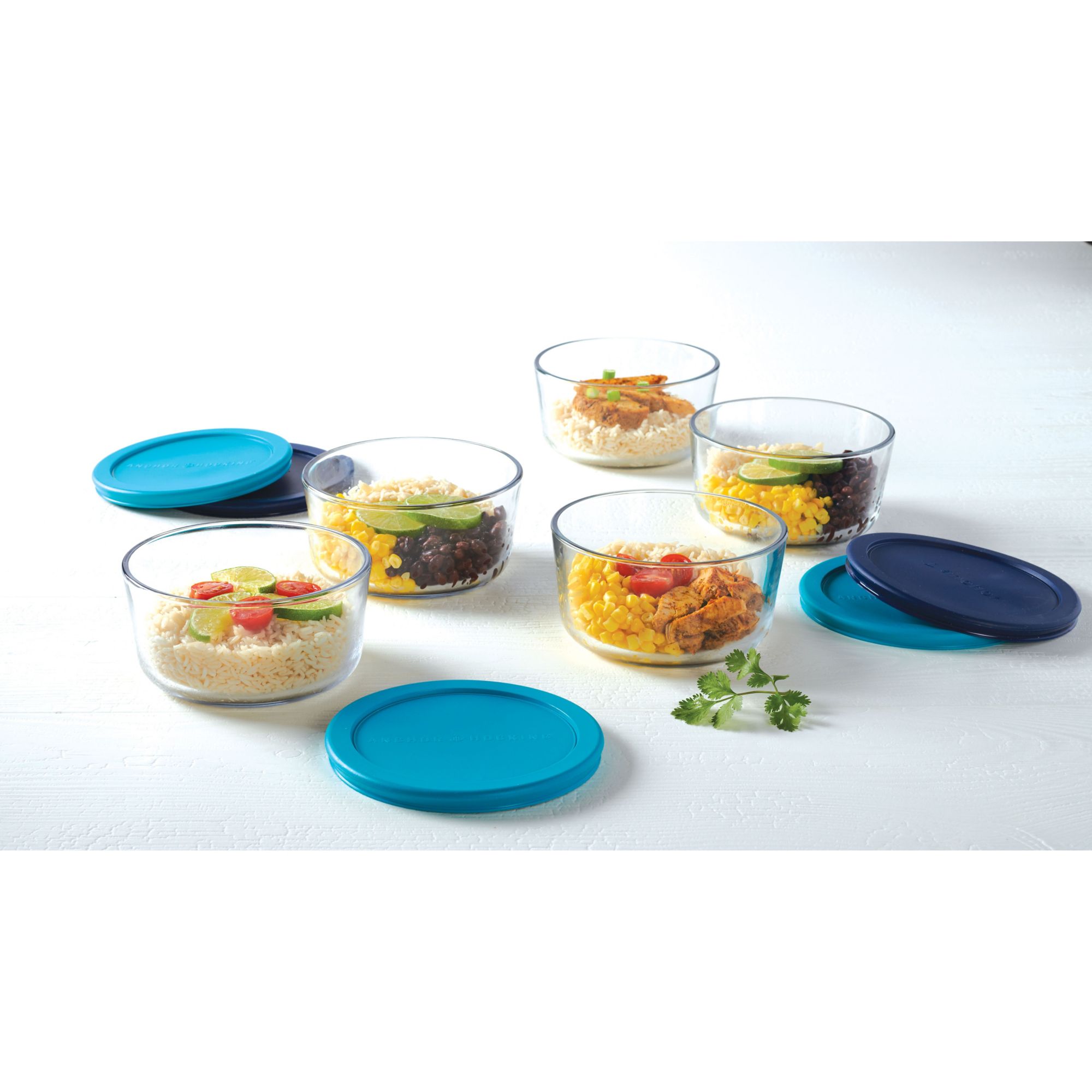 Anchor Hocking 10-pc. Round Meal Planning Glass Food Storage Set