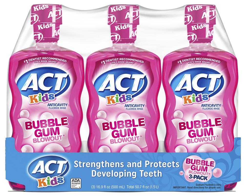 ACT Kids Anticavity Fluoride Toothpaste 4.6 oz. Bubble Gum Blowout