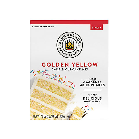 King Arthur Golden Yellow Cake and Cupcake Mix, 2pk.