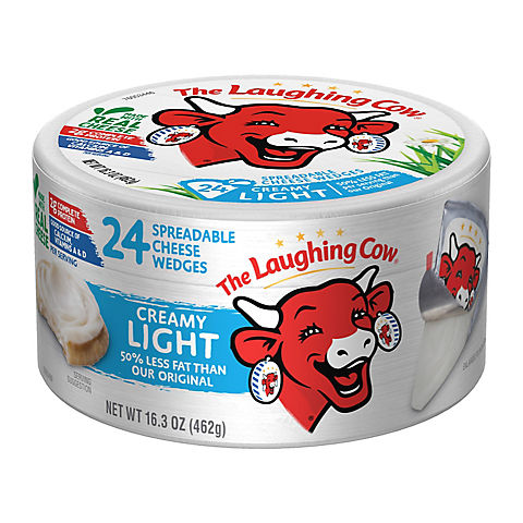 The Laughing Cow Creamy Light Spreadable Cheese Wedges, 24 ct.