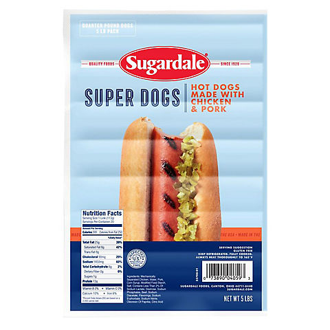 Sugardale Super Dogs Made with Chicken & Pork