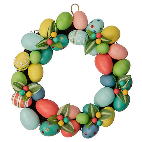 Northlight 14" Colorful Easter Egg Wreath