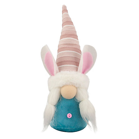Northlight 13" Blue and Pink Girl Easter Bunny Gnome