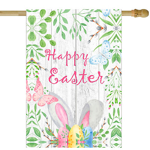 Northlight 28" x 40" Happy Easter Bunny Ears Outdoor House Flag