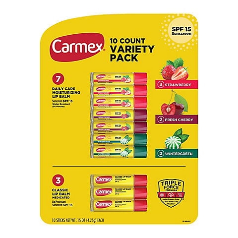 Carmex Lip Balm Variety Pack, 10 ct.