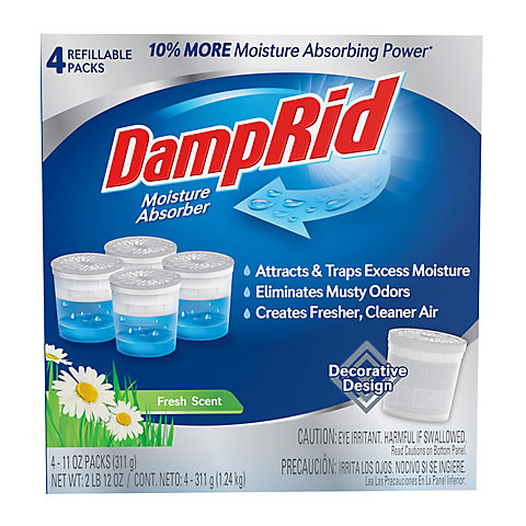 DampRid Decorative Design Bucket Air Fresheners, 4 pk. - Fresh Scent