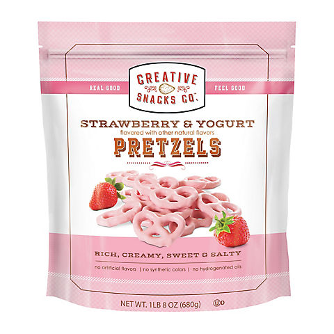 Creative Snacks Strawberry Yogurt Pretzels, 1 lb. 8 oz.