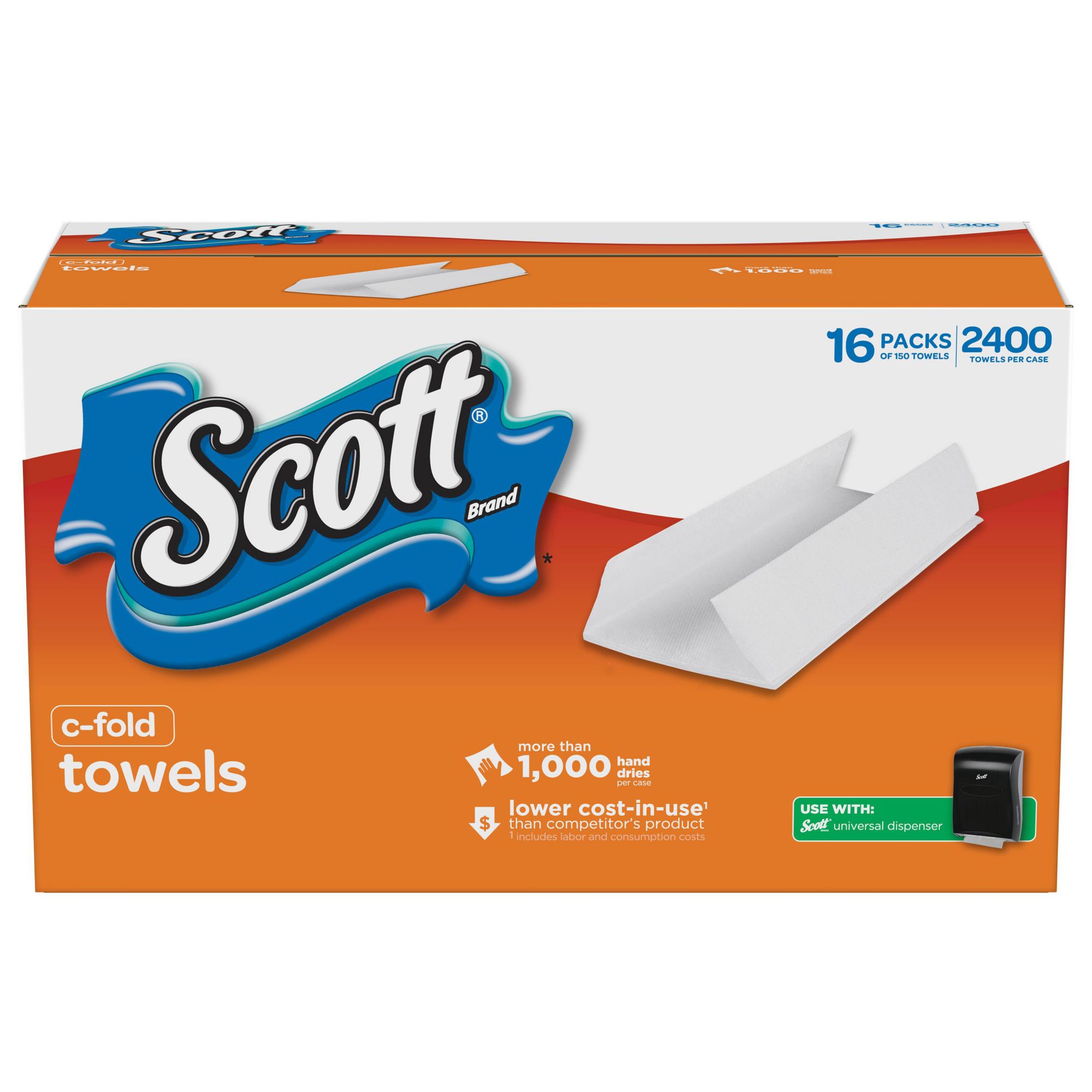 White C-Fold Paper Towels, 2400 Pack - WebstaurantStore