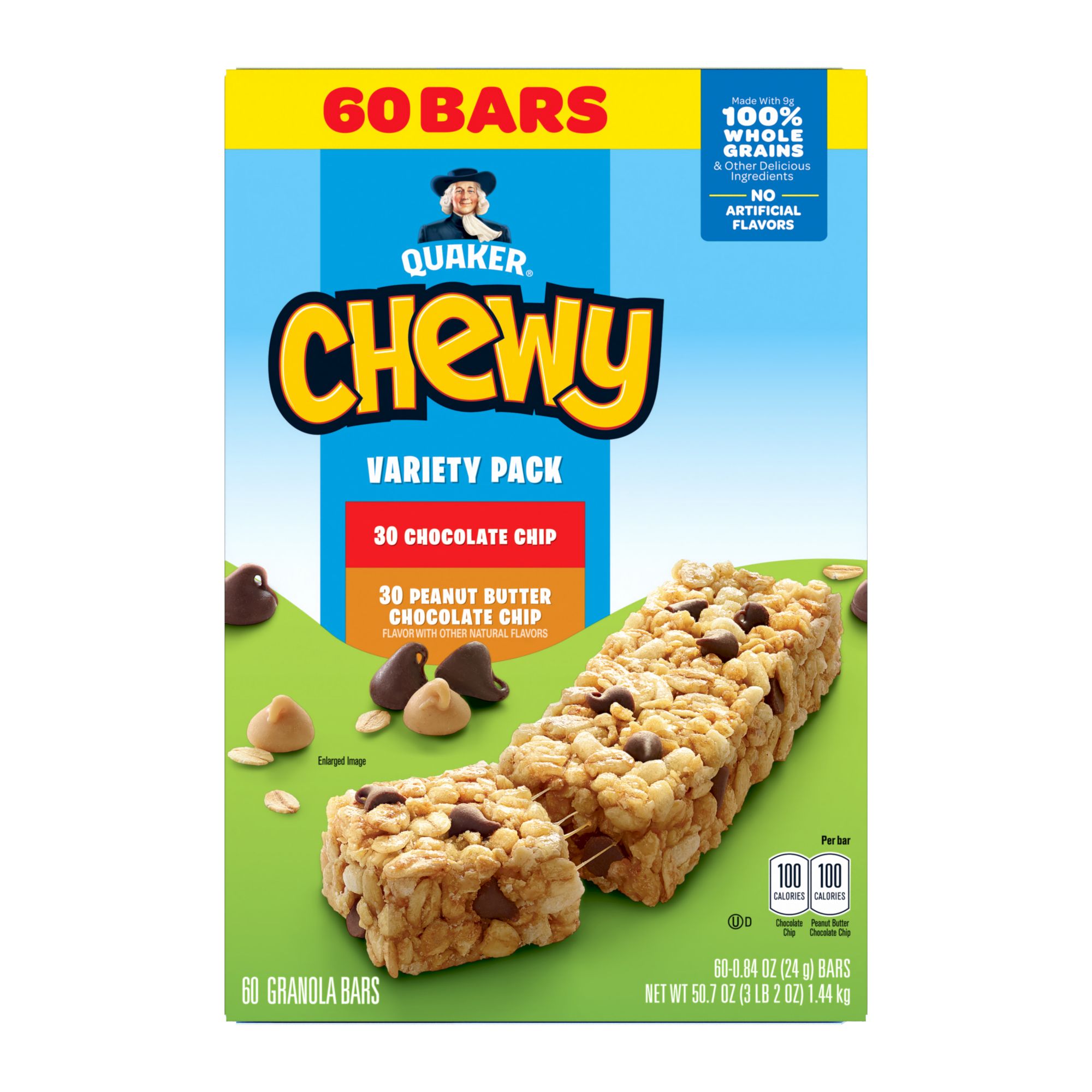 Quaker Chewy Granola Bars Variety Pack, 60 pk.