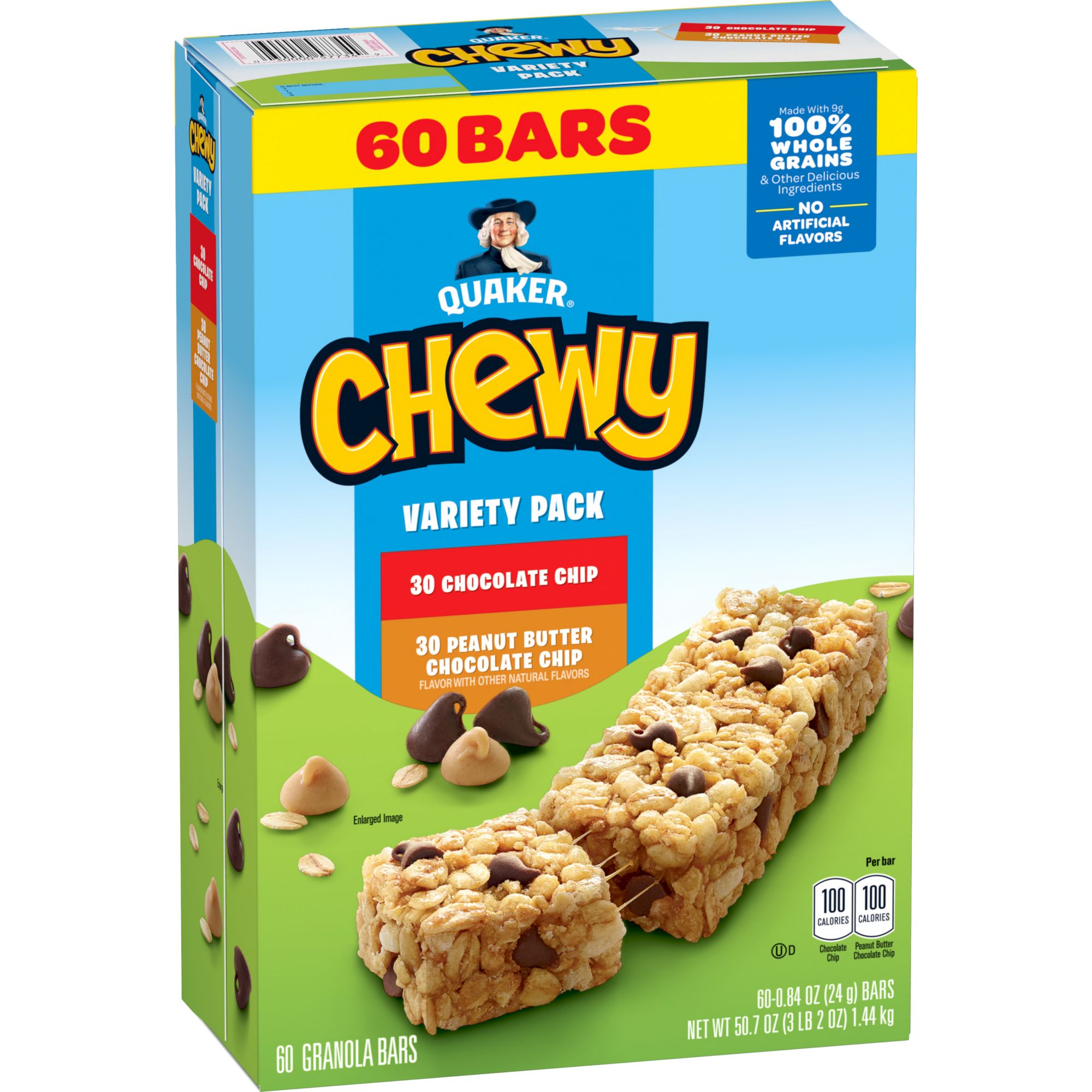 Quaker Chewy Granola Bars Variety Pack, 60 pk.