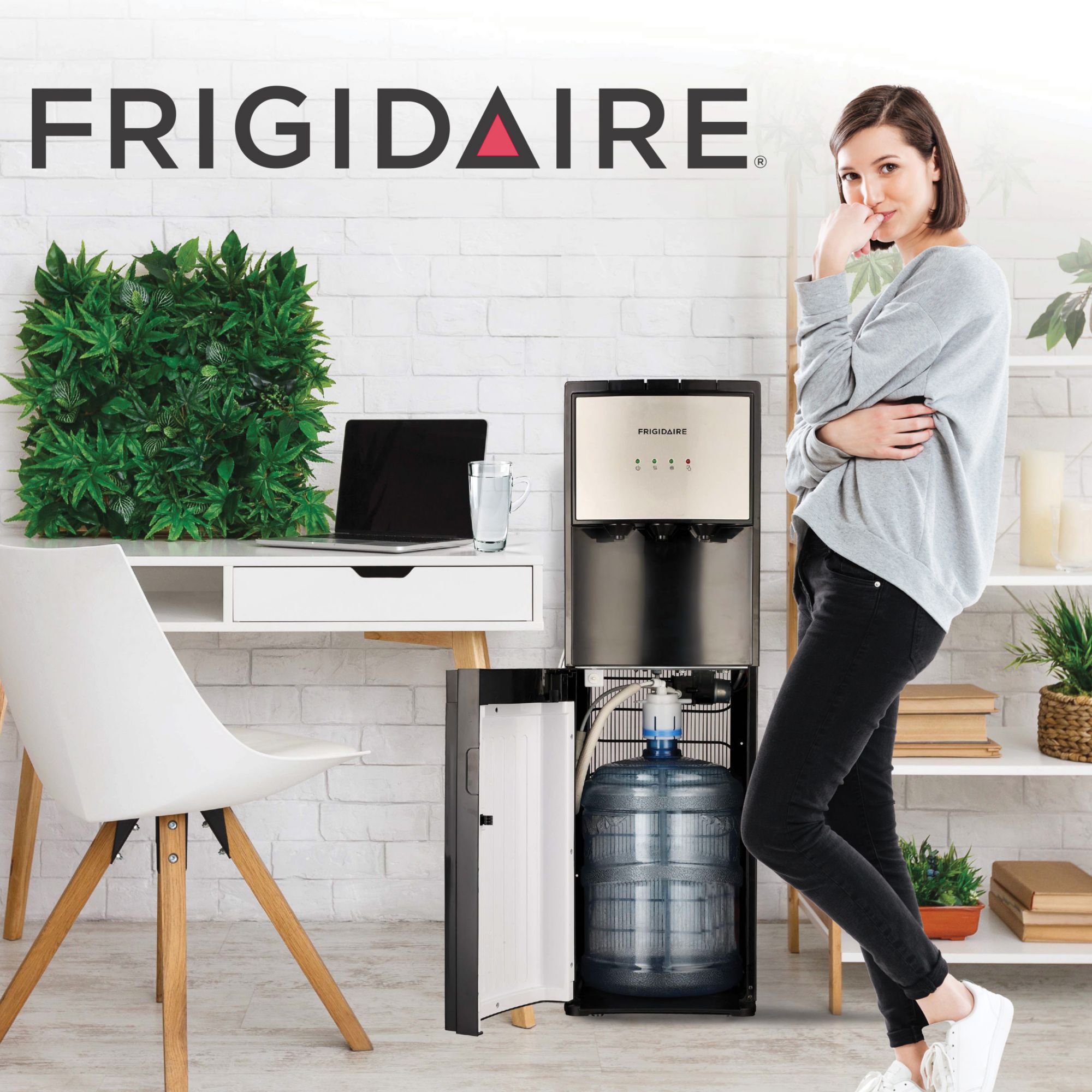 Frigidaire 5-Gallon Hot & Cold Water Dispenser, Stainless Steel