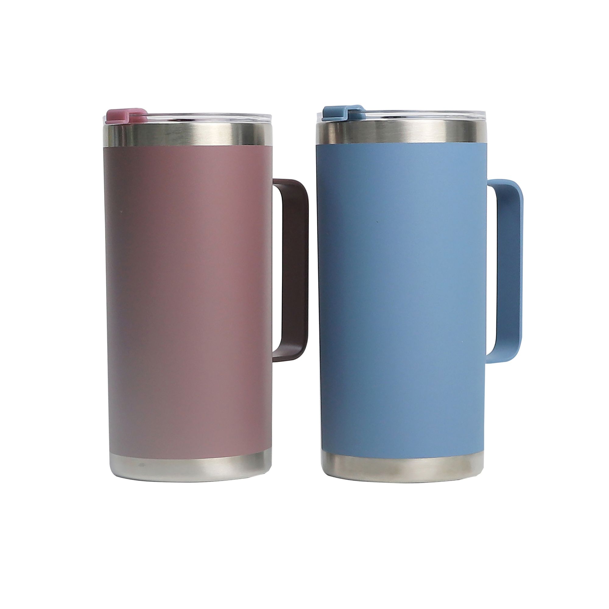 Double Wall Vacuum Insulated Stainless Steel Travel Mug and Wine Tumbler  Set 14 fl. oz Pink Floral