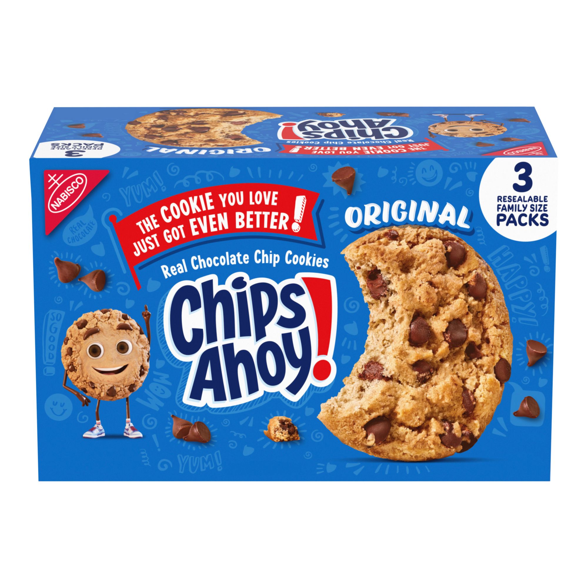 Chips Ahoy Chocolate Chip Cookies Family Size, 3 pk.