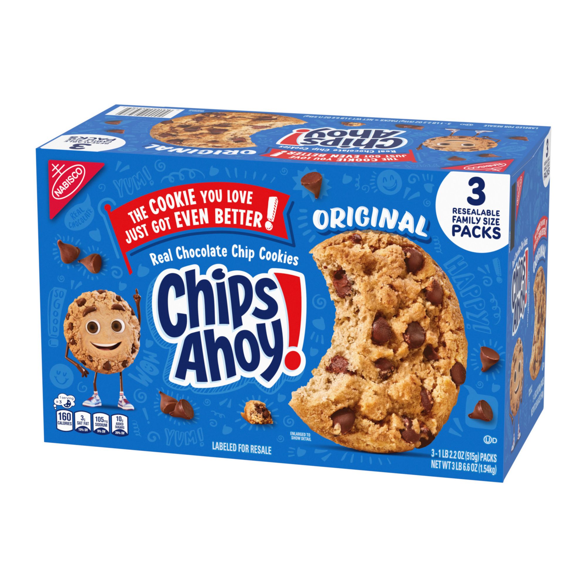 Nabisco Chips Ahoy Cookies, 3 pk./18.2 oz