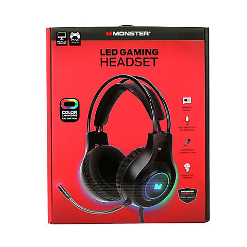 Monster 2MNGH1162B0BL Wired PC Gaming Headset with LED