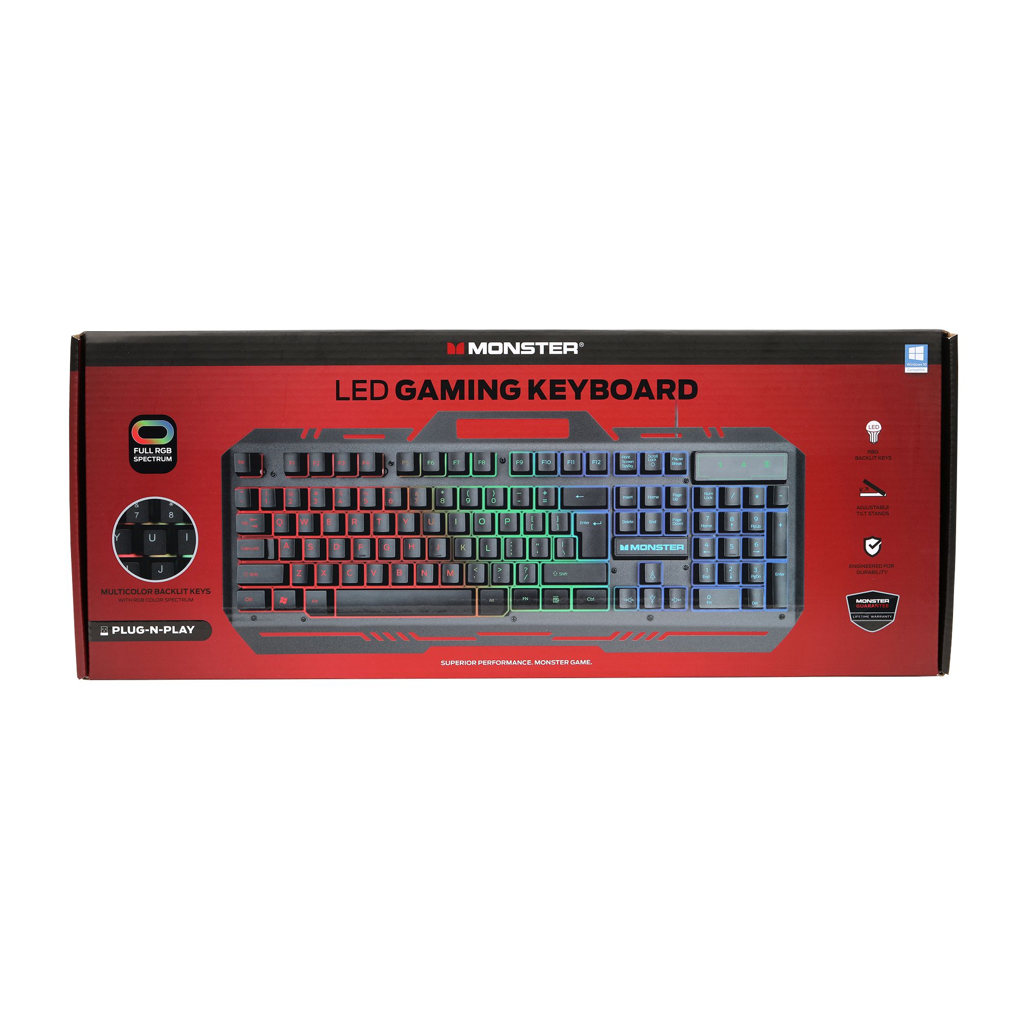 Monster Wired LED Gaming Keyboard Black