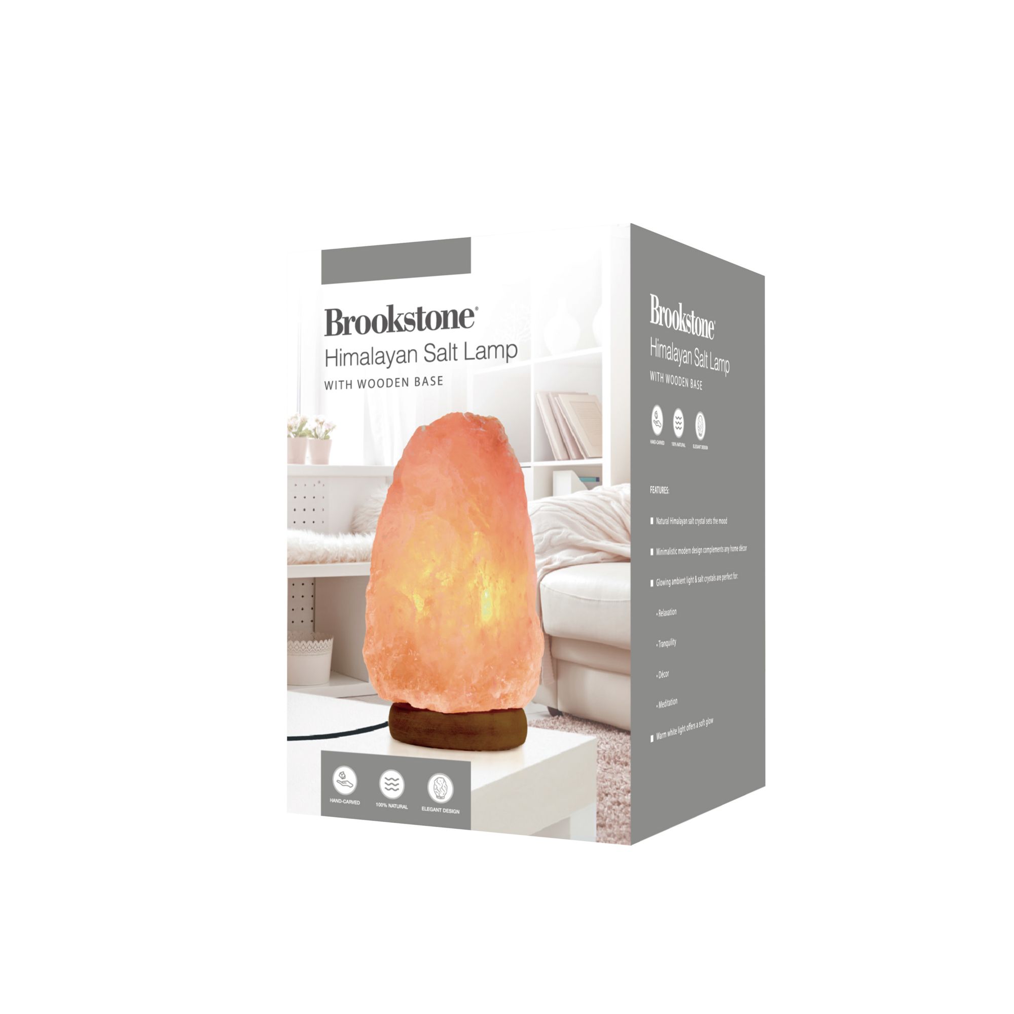 Brookstone Himalayan Salt Lamp Orange