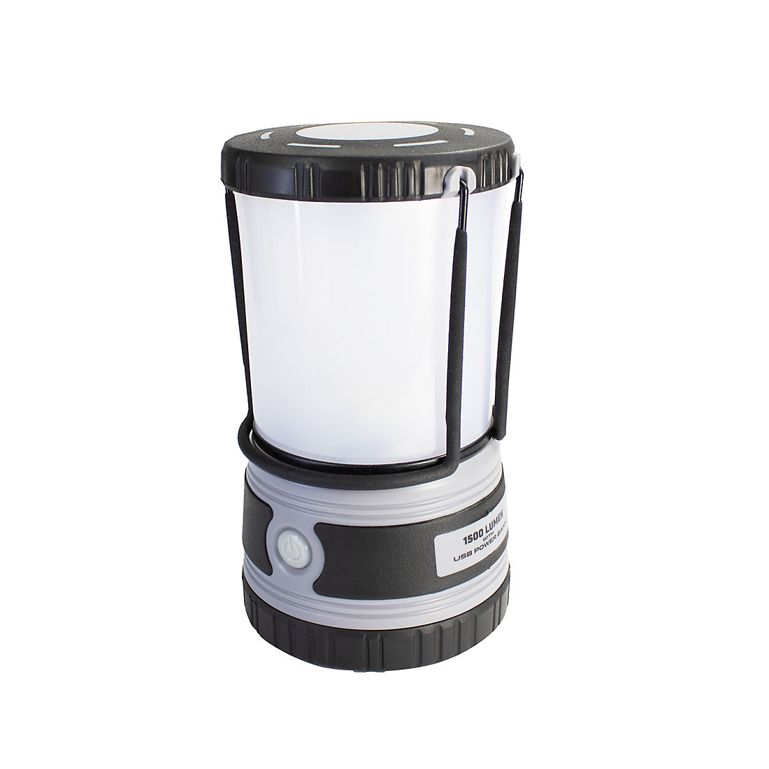 Police Security 1500 Lumen Ultra Bright LED Lantern with USB Charging Station, 4.5L x 4.5W x 8H