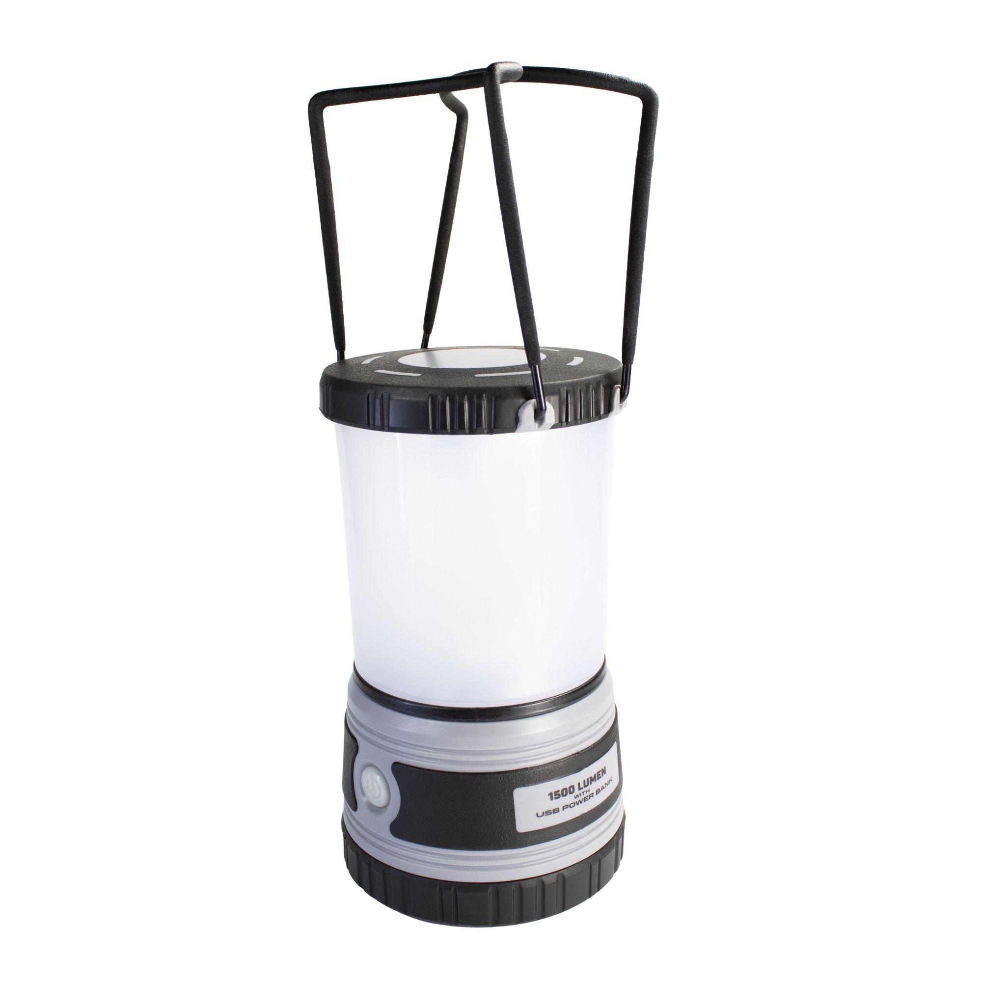 Police Security 1500 Lumen Ultra Bright LED Lantern with USB Charging Station, 4.5L x 4.5W x 8H