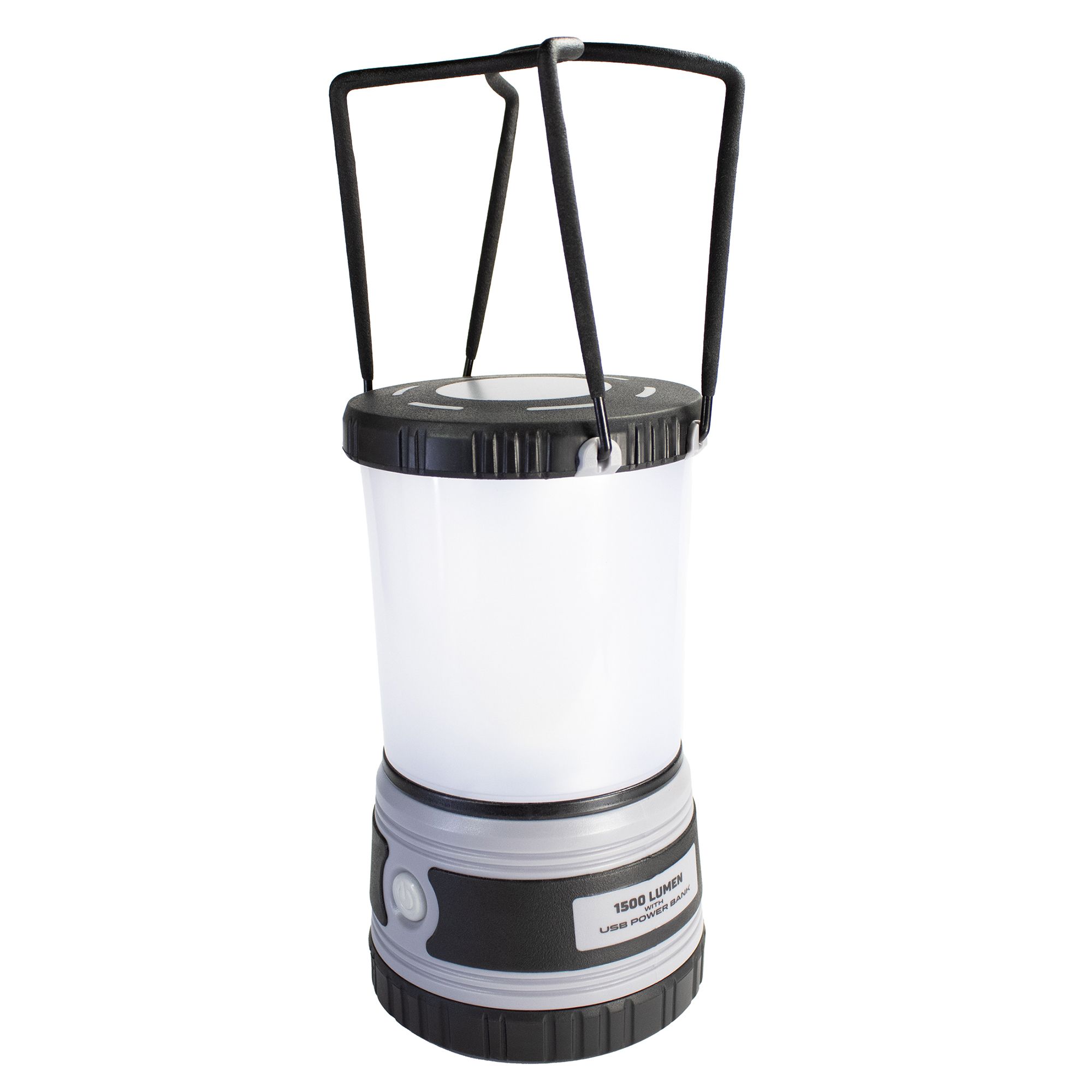 Police Security 1500 Lumen Ultra Bright LED Lantern with USB Charging Station, 4.5L x 4.5W x 8H