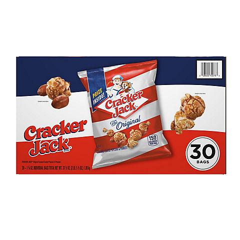 Cracker Jack Original Caramel Coated Popcorn & Peanuts Snacks, 30 pk./1.25 oz.