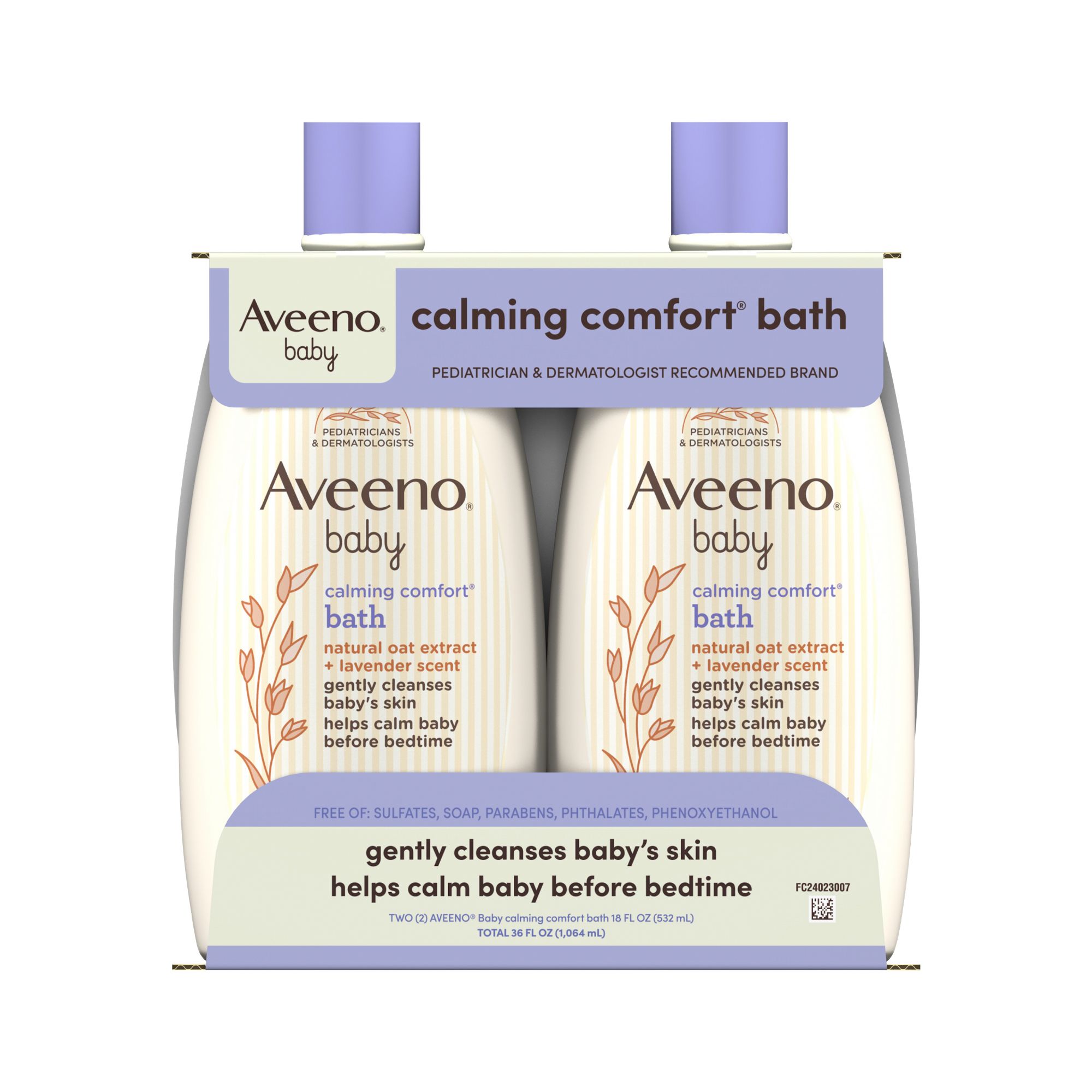  Aveeno Baby Daily Moisture Lotion, Fragrance Free, 12 Ounce  (Pack of 2) : Baby