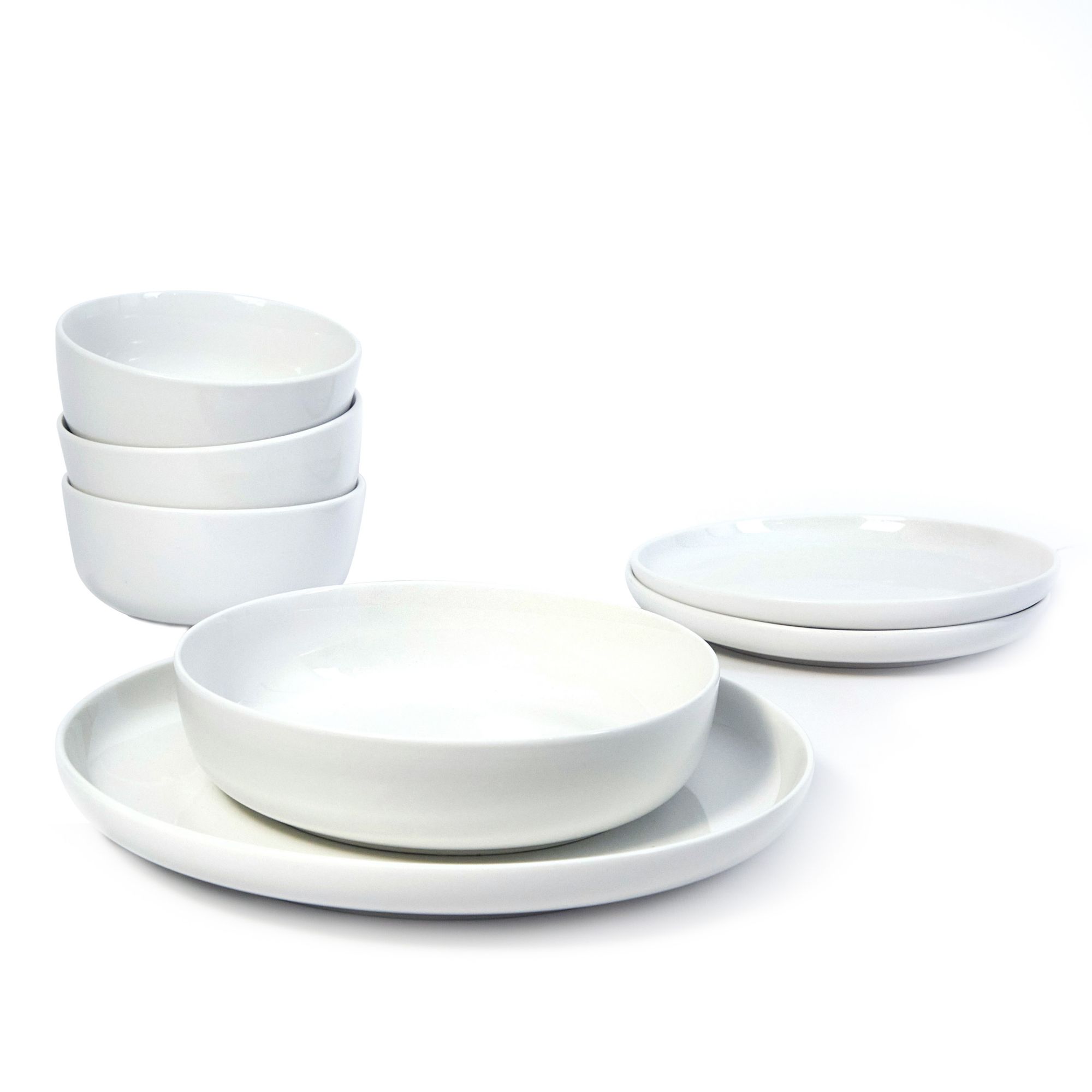 White porcelain outlet dessert plates