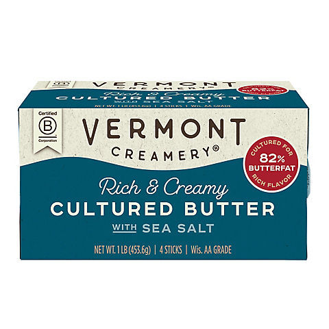 Vermont Creamery Cultured Butter Sea Salt, 1 lb.