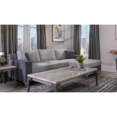 Global Furniture Fabric Sectional - Grey