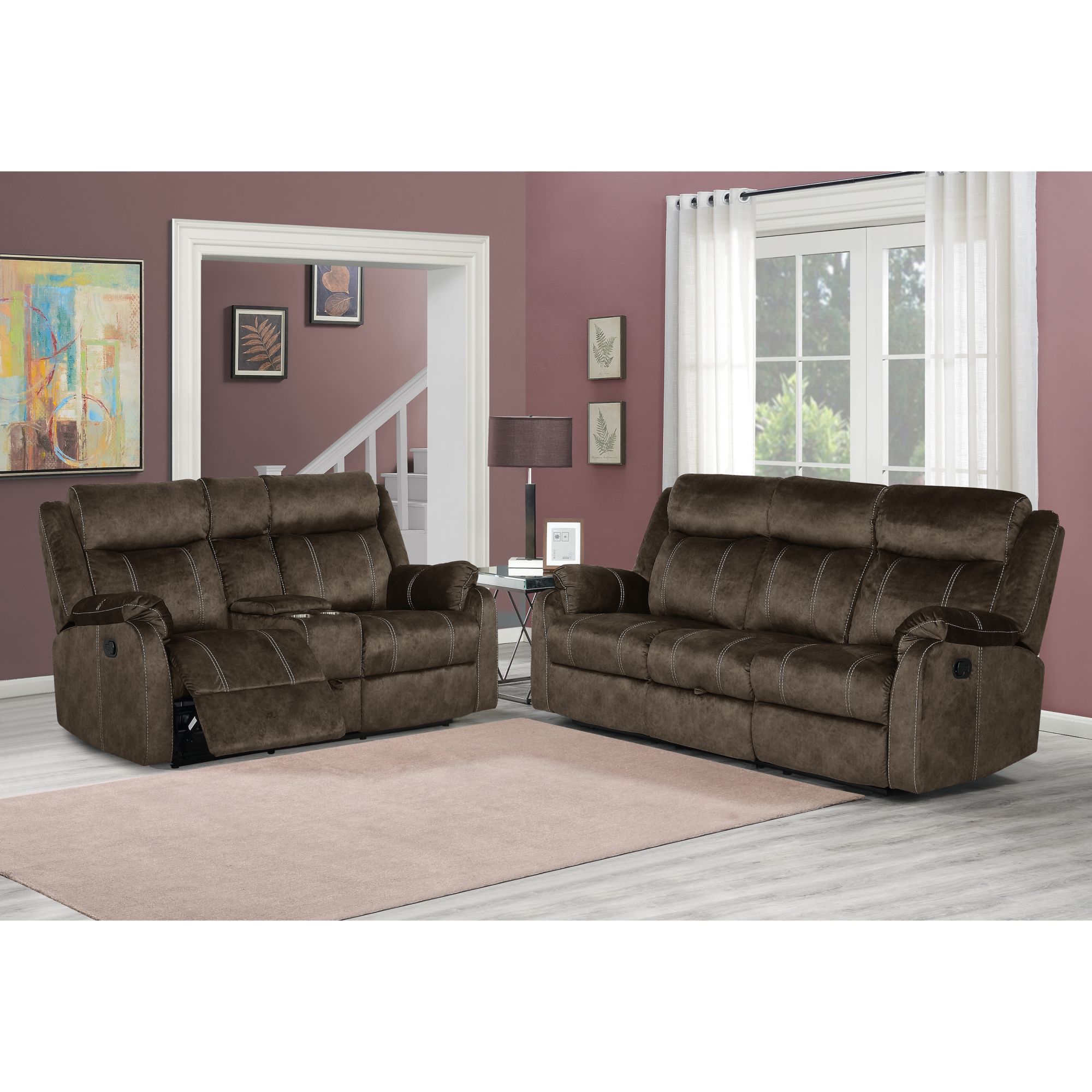 Global Furniture 2 pc. Fabric Sectional - Coffee