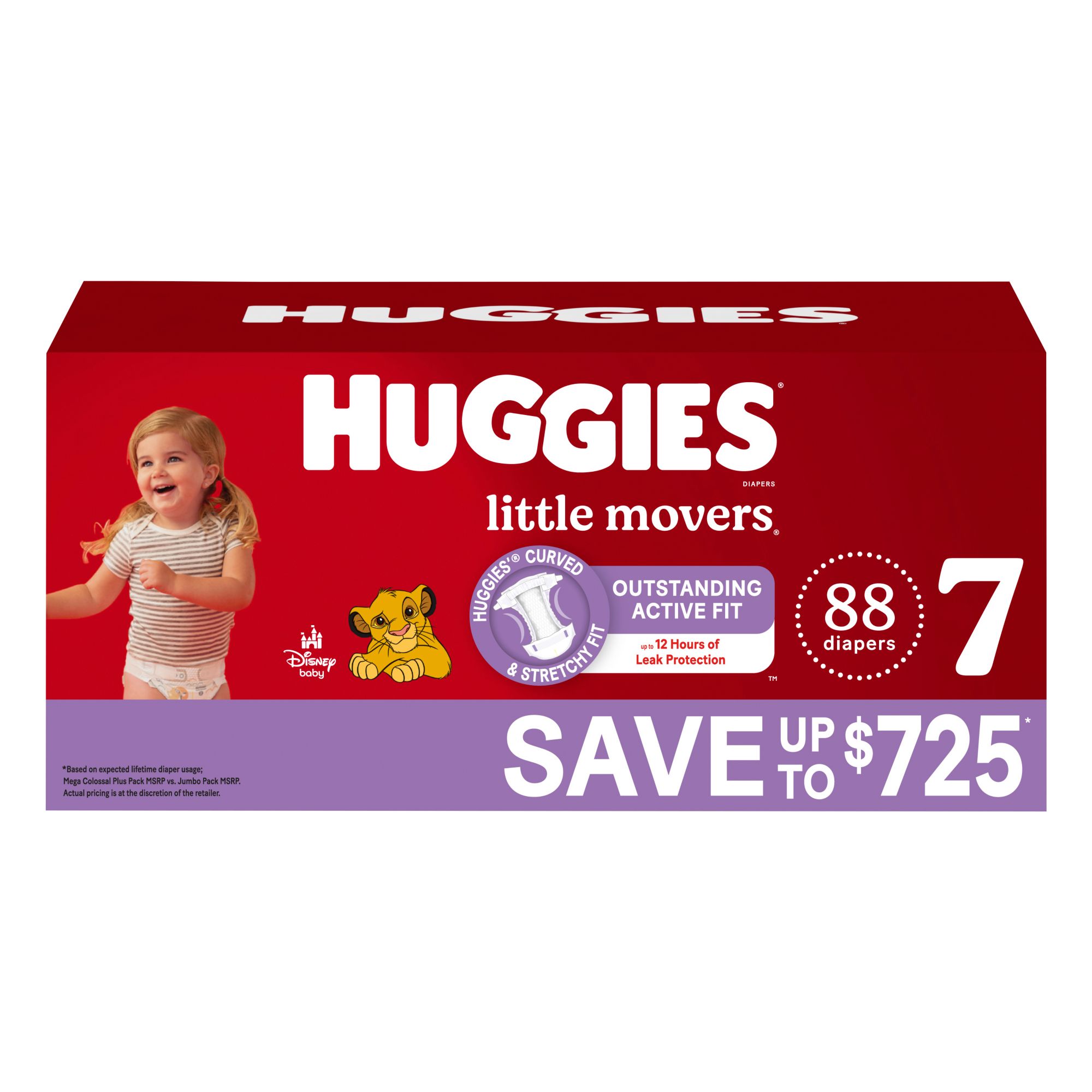 Huggies Diapers Lil Mover Jumbo Pk Size 6, Diapers