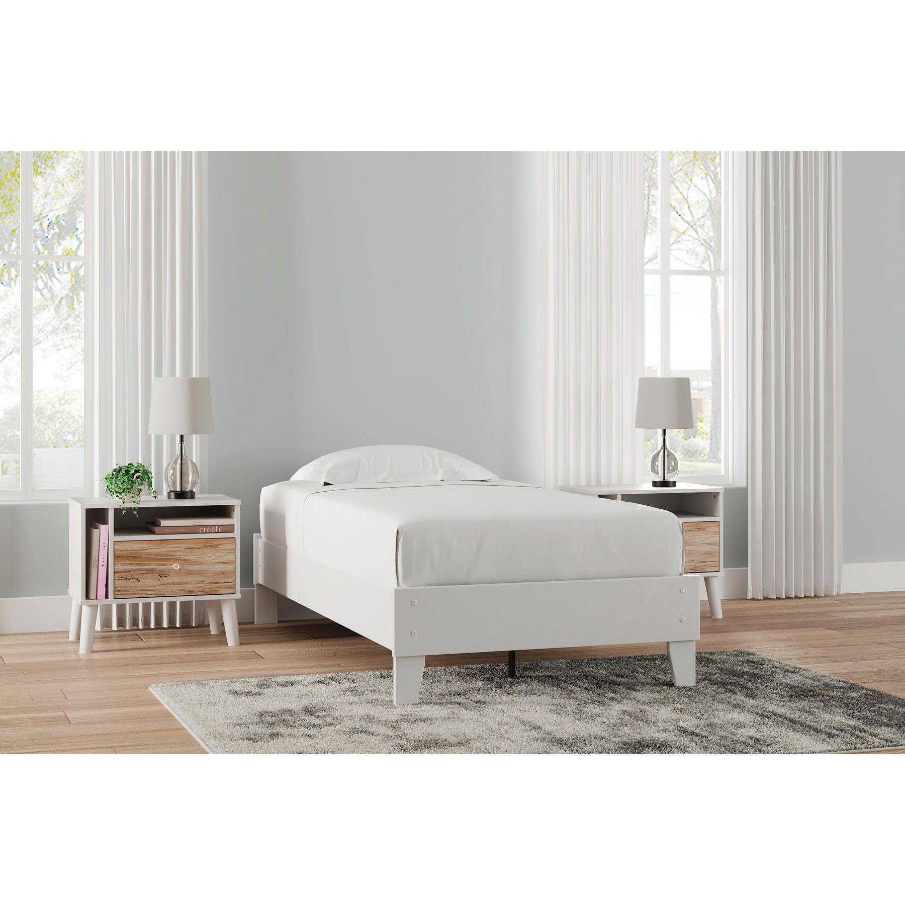 Ashley white twin bed new arrivals