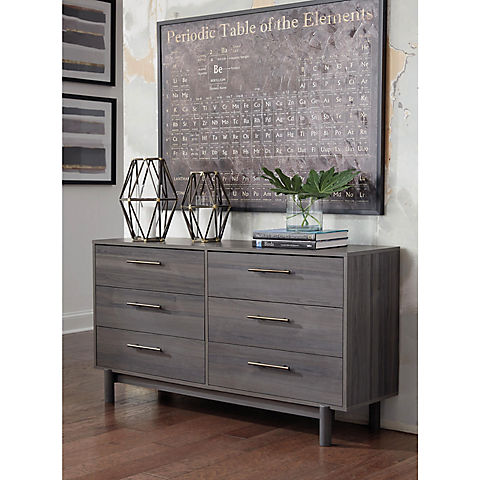 Ashley Furniture Six Drawer Dresser - Gray