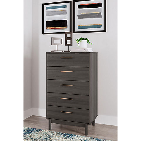 Ashley Furniture Five Drawer Chest - Gray