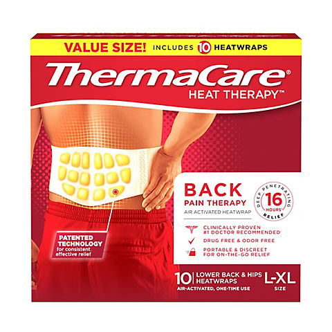 ThermaCare Lower Back & Hip HeatWraps - L/XL, 10 ct.