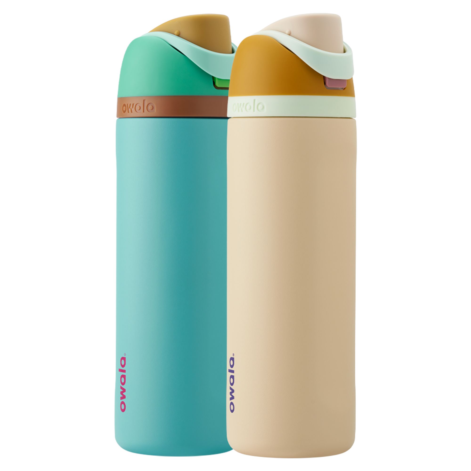 Owala FreeSip 24-oz. Stainless Steel Water Bottle, 2 pk. - Teal and Yellow