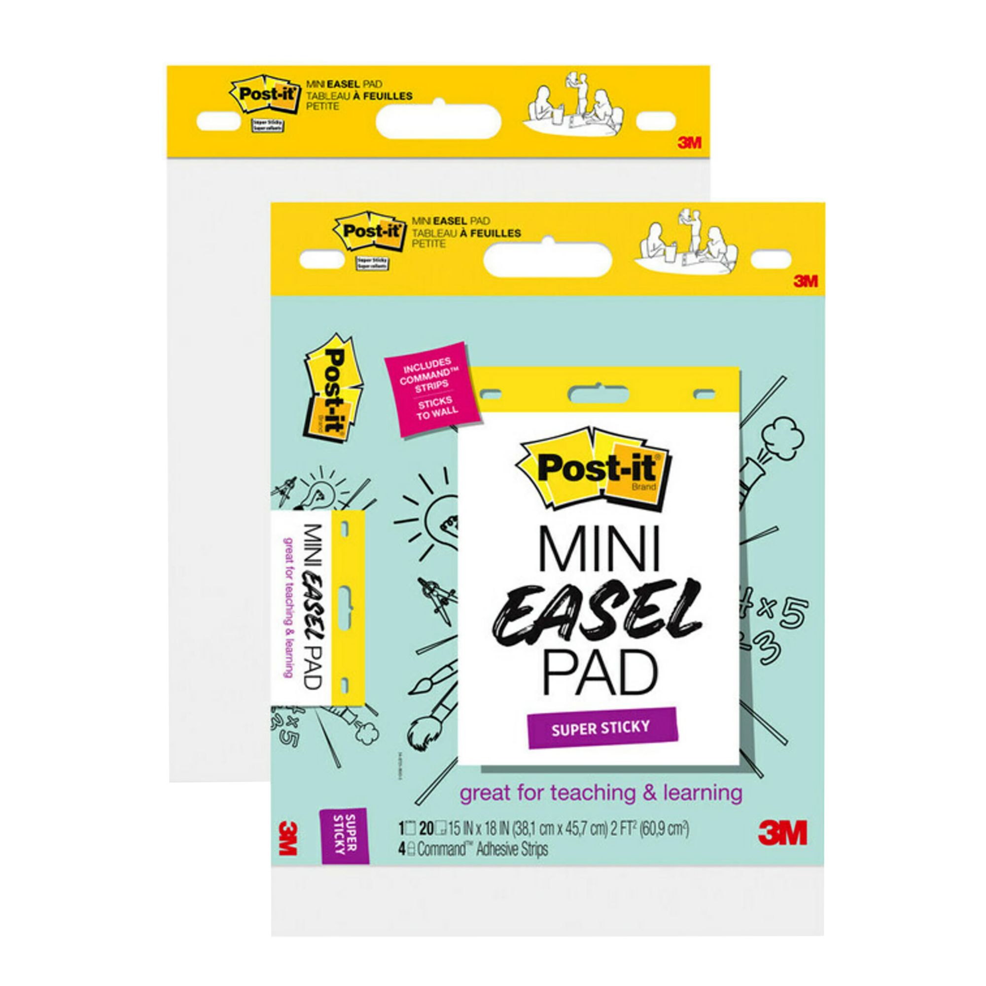 Post-it 15 x 18 Super Sticky Mini Easel Pad, 2 pk.