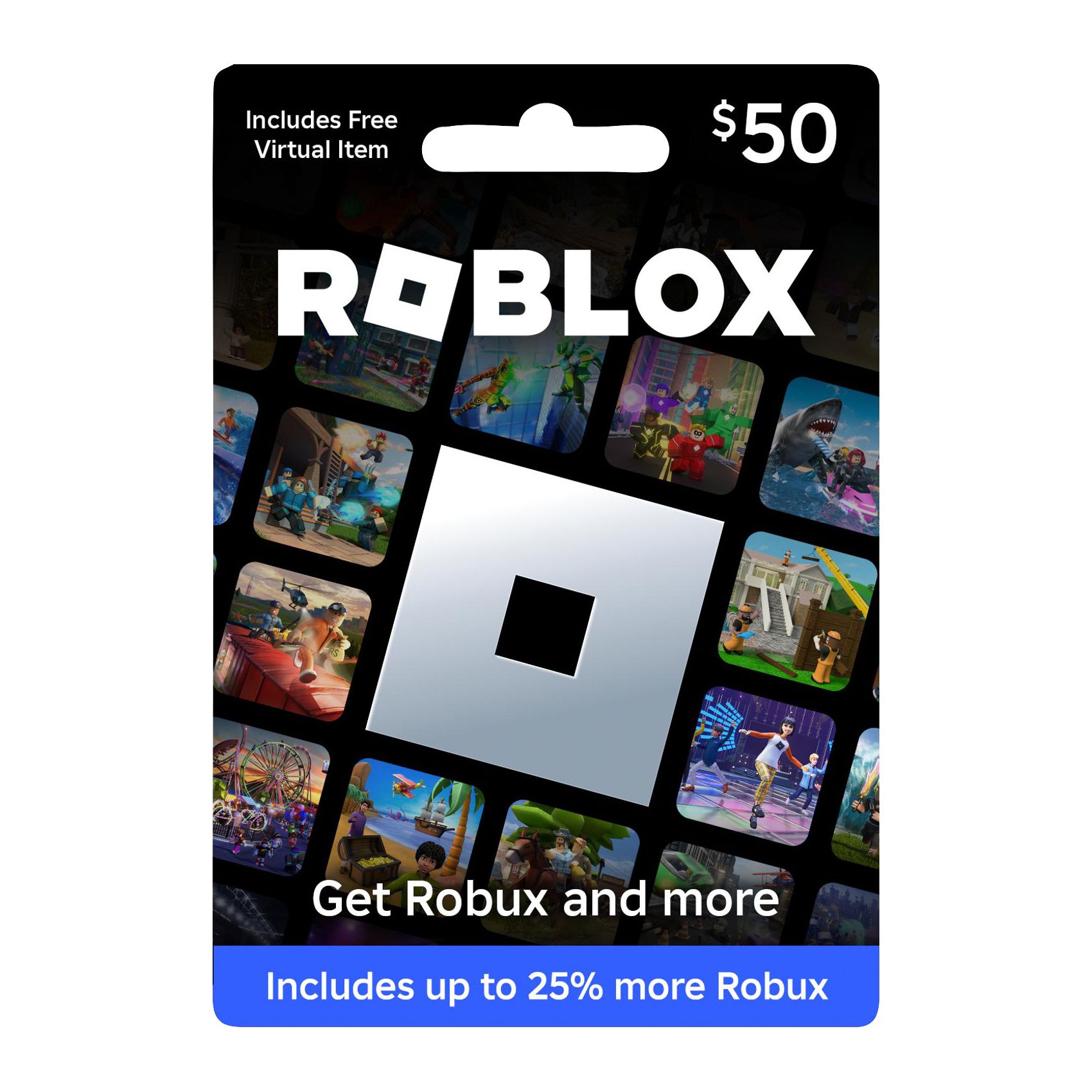 Roblox Black - $50 Physical Gift Card 